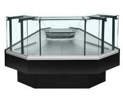 Угловая витрина RIMO CUBE BLACK (Внешний угол 90 градусов) фото