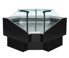 Угловая витрина RIMO CUBE BLACK (Внутренний угол 90 градусов) фото